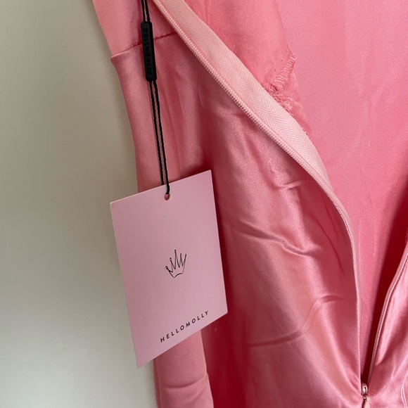 Hello Molly PARTIES IN SPRING SATIN MAXI DRESS PINK - Picture 6 of 6